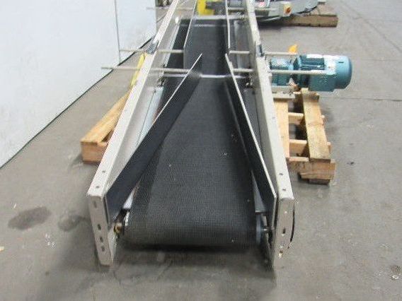 Adjustable Incline Slide Slider Bed Belt Conveyor 16"x 102" OAL 230/460V 3Ph