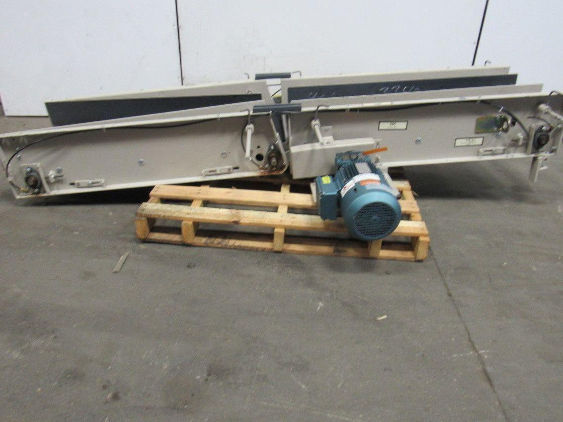 Adjustable Incline Slide Slider Bed Belt Conveyor 16"x 102" OAL 230/460V 3Ph