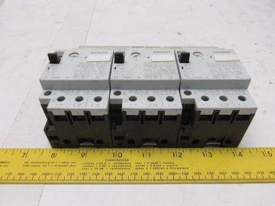 Siemens (1) 3VU1300-1NH00 & (2) 3VU1300-1MG00 Motor Starter W/Buss Connector