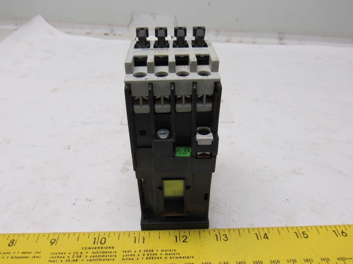 Siemens 3TF30 10E 3TF3010-0B Contactor 24VDC Coil 4 Pole
