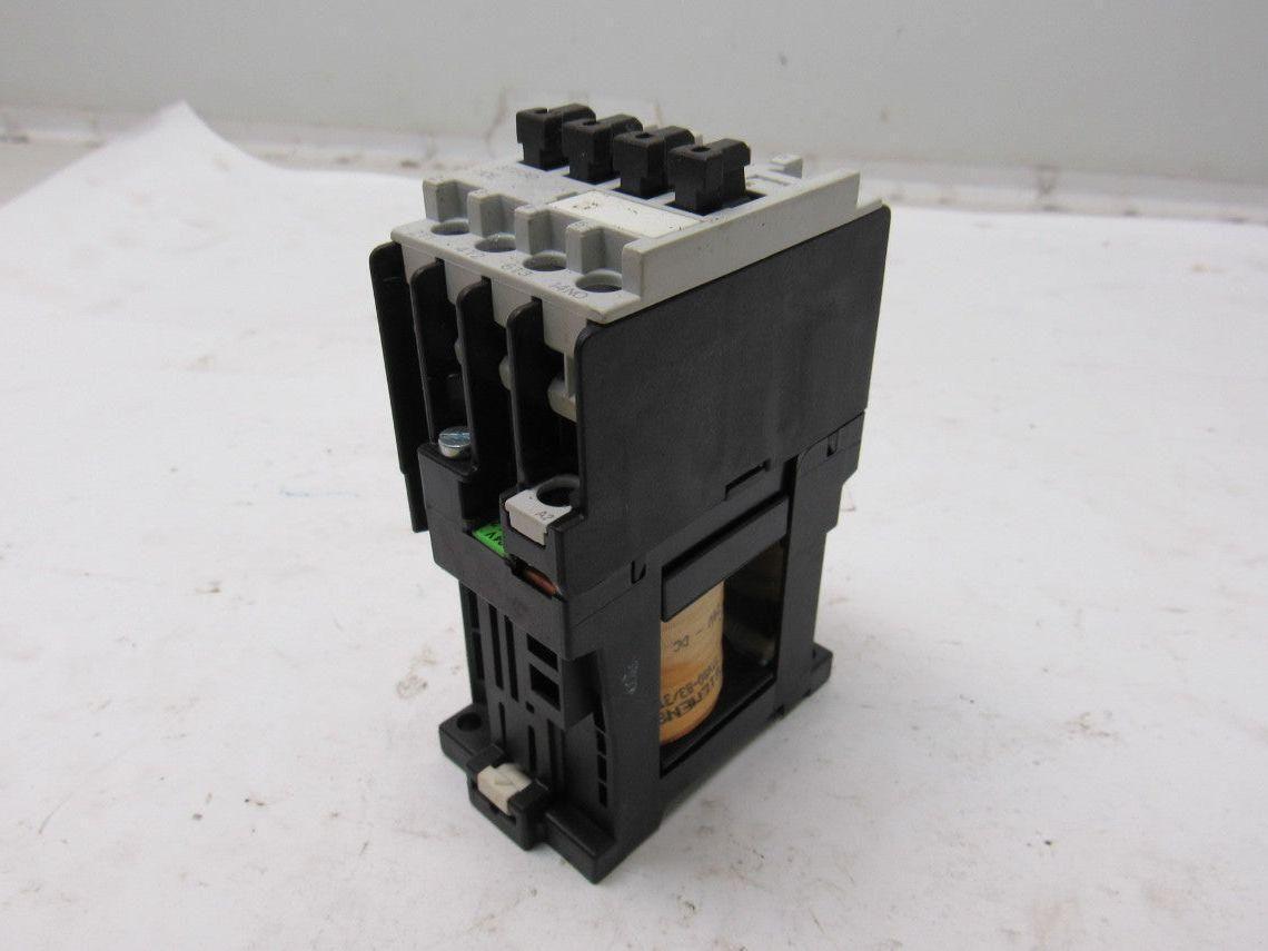 Siemens 3TF30 10E 3TF3010-0B Contactor 24VDC Coil 4 Pole