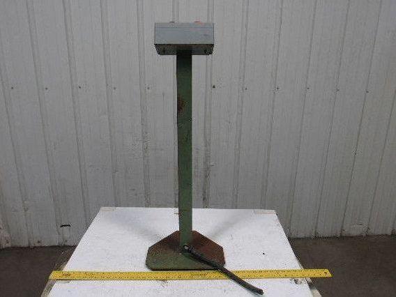 Straight Pedestal Column W/Base & 2 Button Box Electrical Enclosure