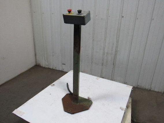 Straight Pedestal Column W/Base & 2 Button Box Electrical Enclosure