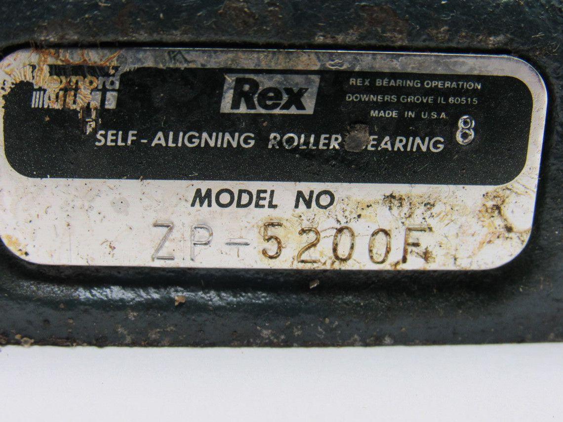 REX ZP-5200F 2" Self Aligning Pillow Block Bearing 4 Bolt /Set Screw