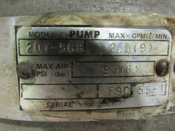 Graco King 55:1 207568 207-647 Air powered Transfer Pump Bucket Unloader 2.5GPM