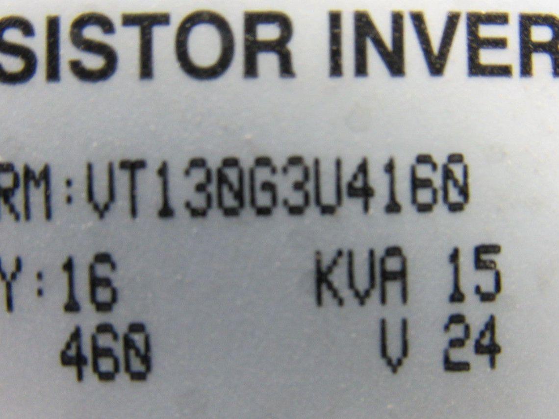 Toshiba VT130G3U4160 16kVa 15Hp 460V .1-80/400Hz Output Transistor Inverter