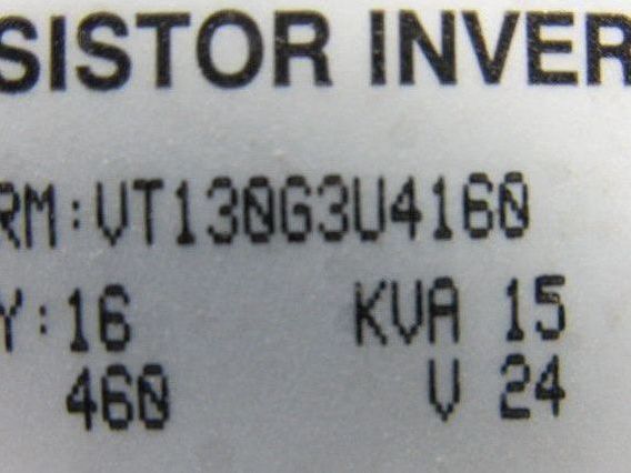 Toshiba VT130G3U4160 16kVa 15Hp 460V .1-80/400Hz Output Transistor Inverter