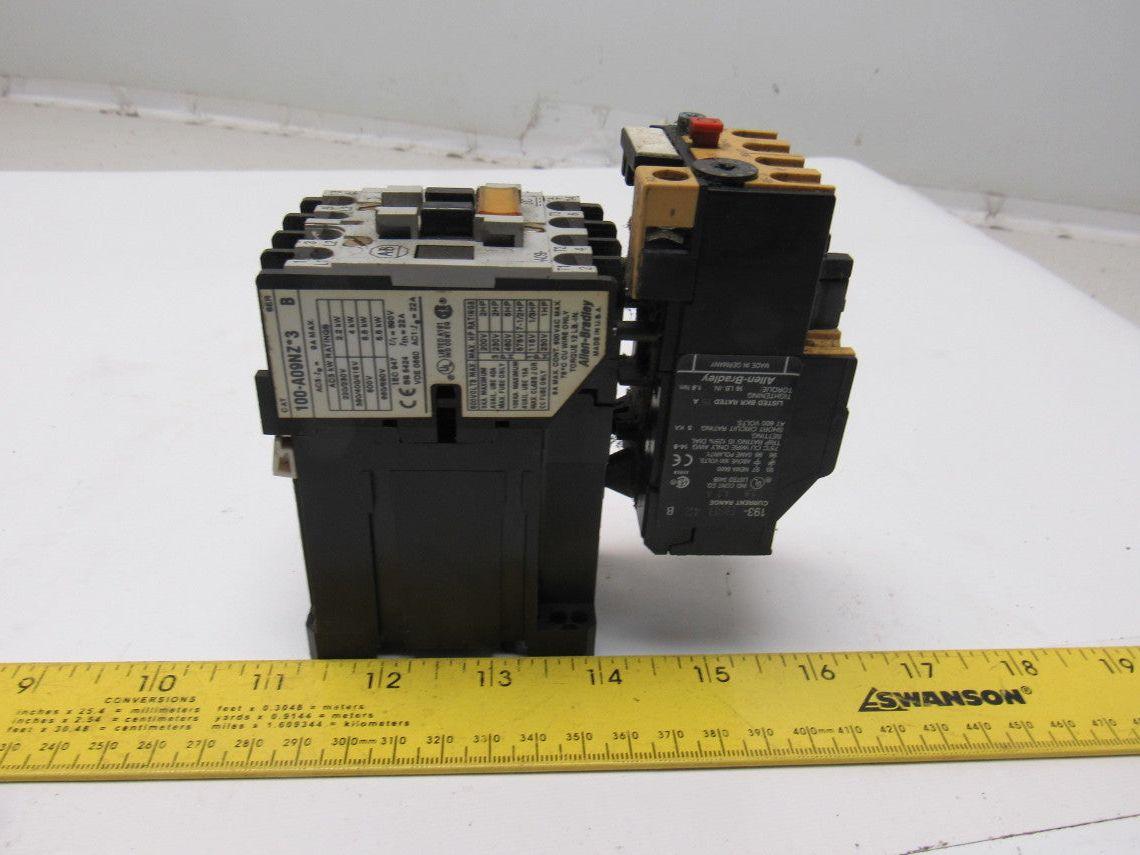 Allen Bradley 100-A09NZ3 600V 5.5kW Max Magnetic Contactor 24VDC Coil Lot of 5