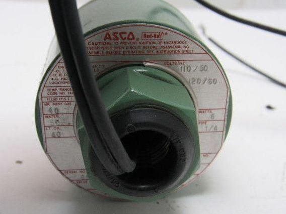 ASCO 8262C54 110V 50/60Hz WOG 40-50PSI 1/4" NPT Solenoid Valve
