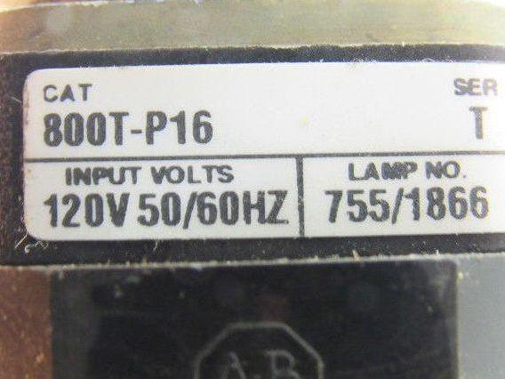 Allen Bradley 800T-P16 120V Pilot Light Lot 4 Green 4 White Lot Of 8