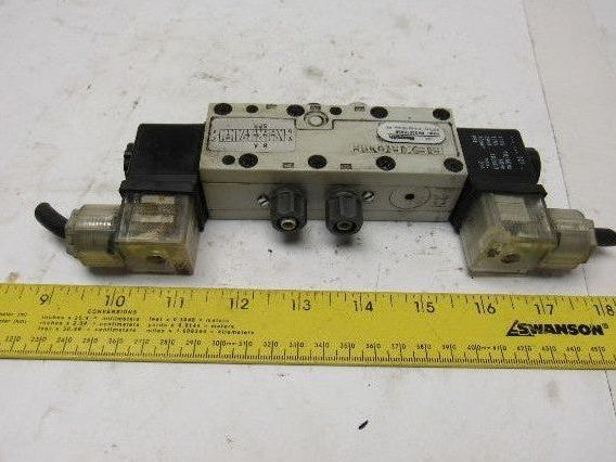 Rexroth R432016668 5/3 Position Exhaust Center Solenoid Valve 110V Coil