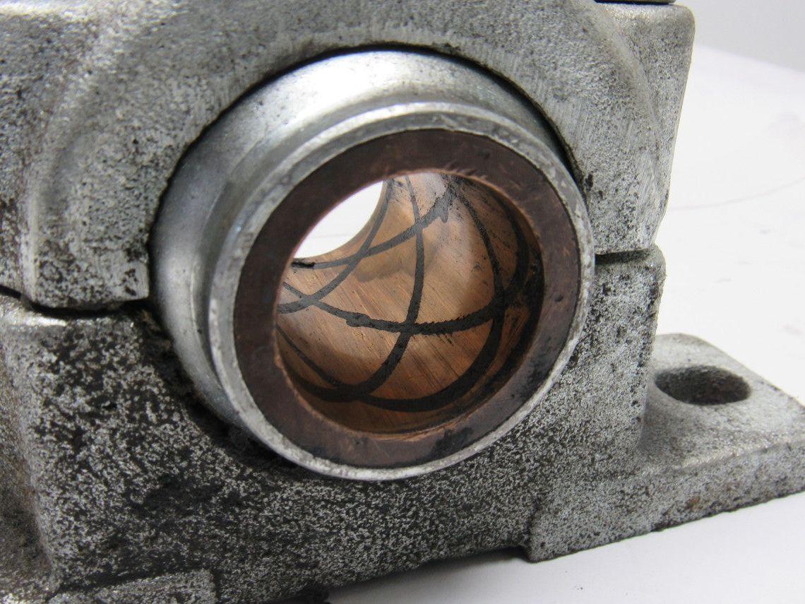 1-1/4" ID Self Aligning Spherical Bronze Sleeve 2 Bolt Bearing Block