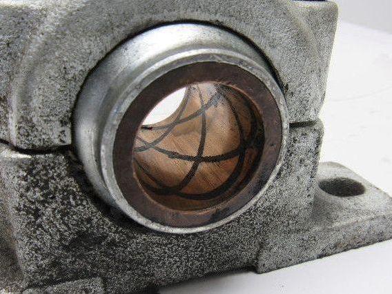 1-1/4" ID Self Aligning Spherical Bronze Sleeve 2 Bolt Bearing Block