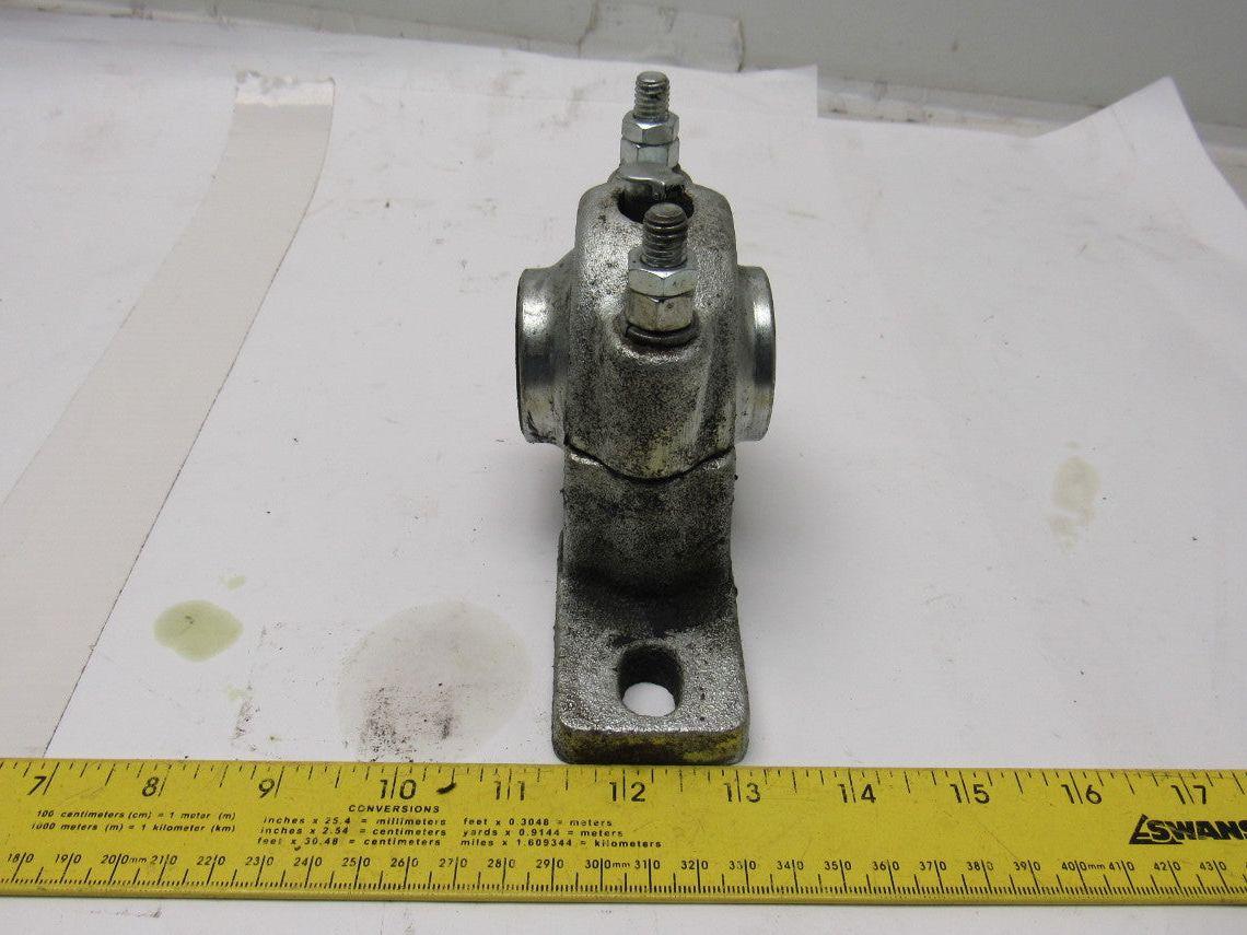 1-1/4" ID Self Aligning Spherical Bronze Sleeve 2 Bolt Bearing Block