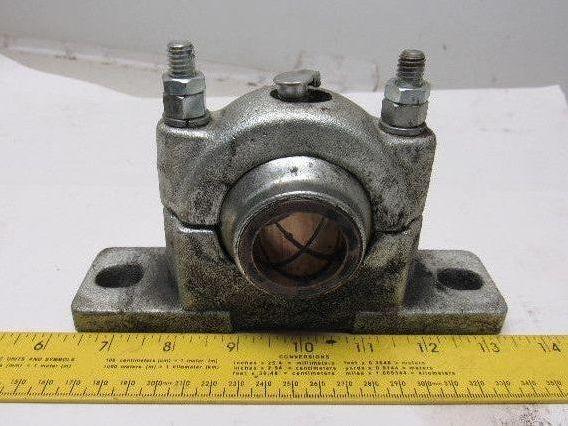 1-1/4" ID Self Aligning Spherical Bronze Sleeve 2 Bolt Bearing Block