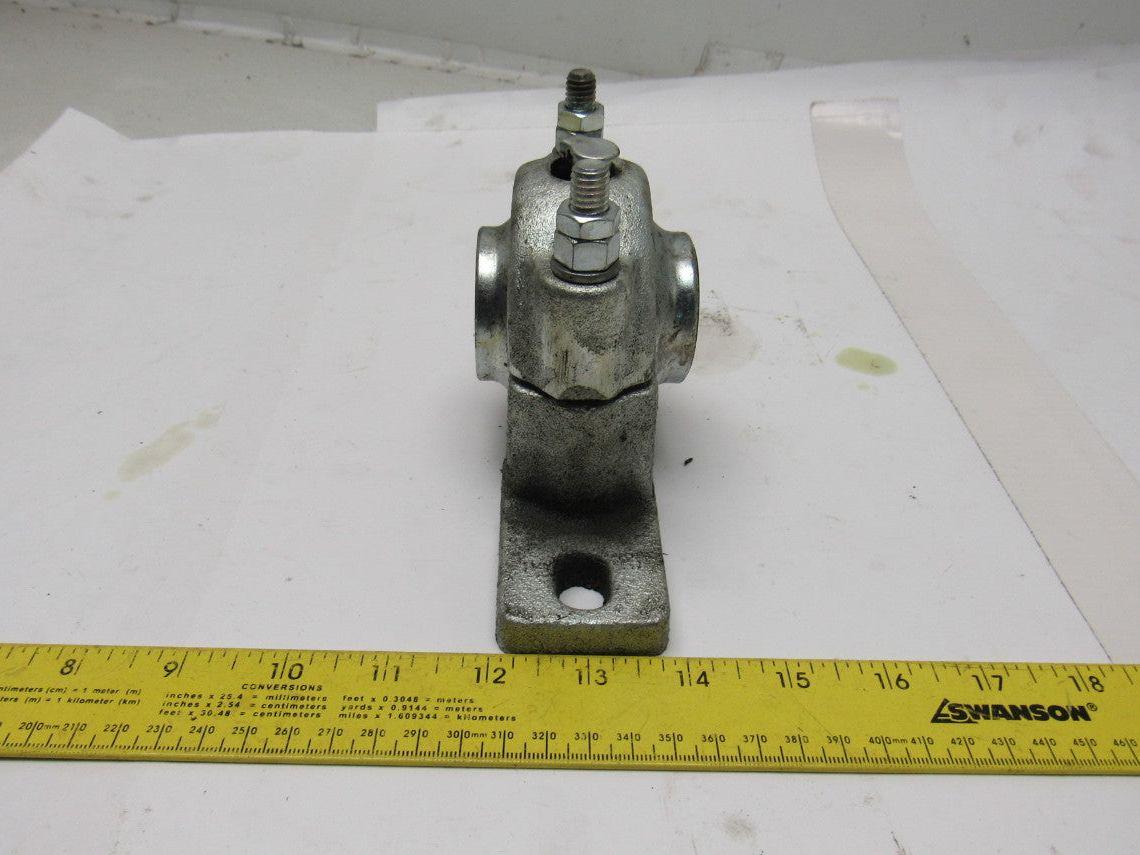 1-1/4" ID Self Aligning Spherical Bronze Sleeve 2 Bolt Bearing Block