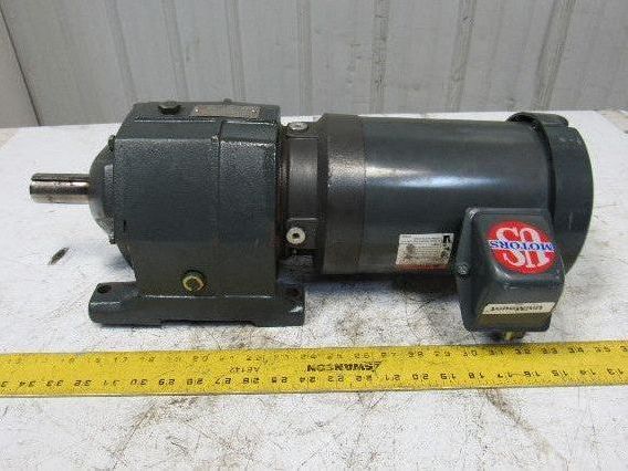 US Motors E190A 22.4:1 Ratio 78RPM 208-230/460V 3Ph Inline Helical Gear Motor