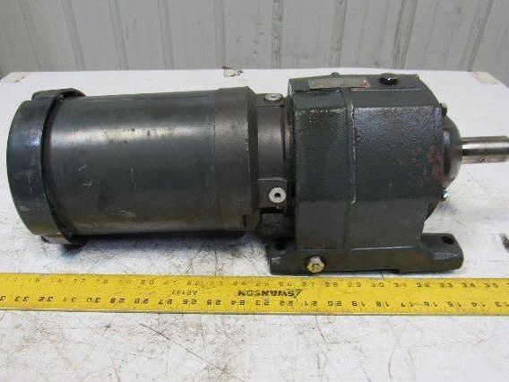 US Motors E190A 22.4:1 Ratio 78RPM 208-230/460V 3Ph Inline Helical Gear Motor