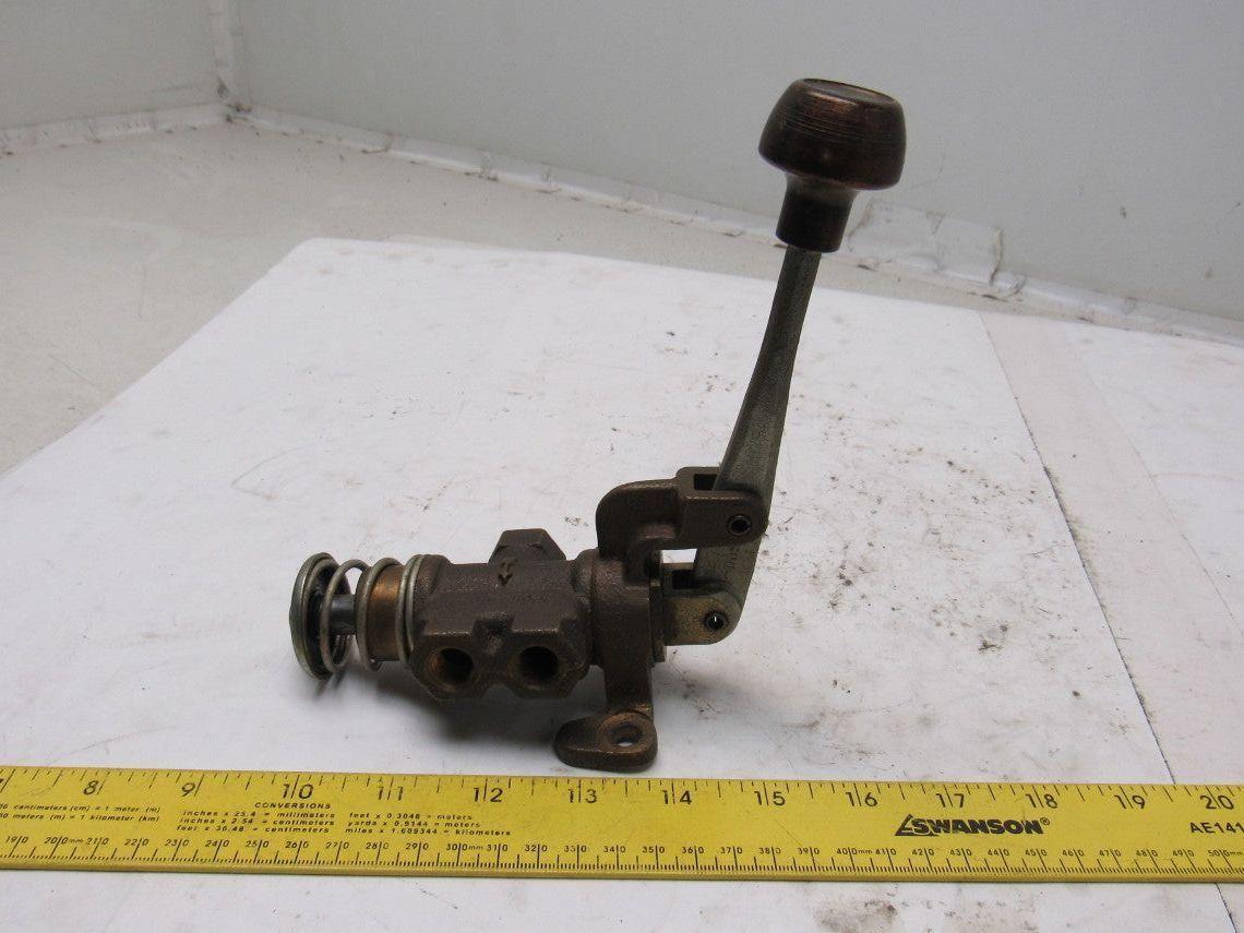 Bellows M082-218-03 3 Port Lever Operated Air Valve 1/4" Ports