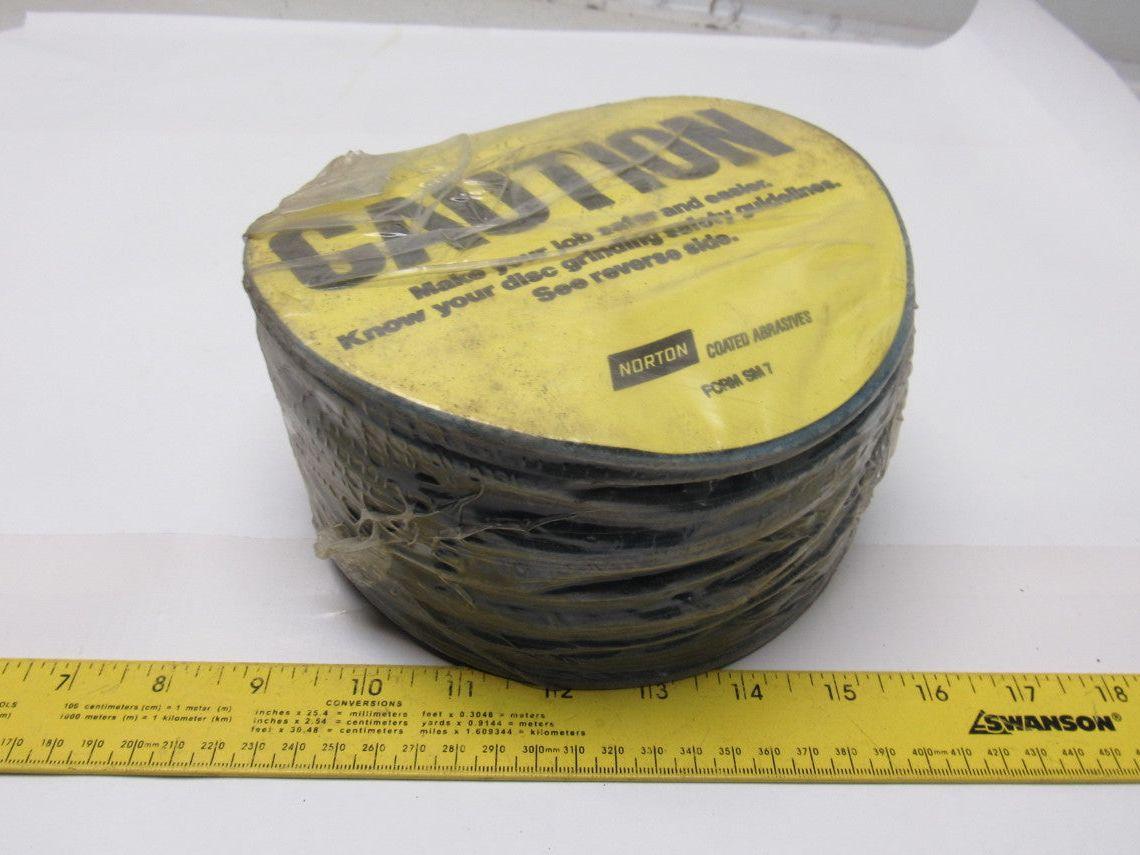 Norton F826 7" x 7/8" 80 Grit Quick Lock Fibre Disc Lot of 25