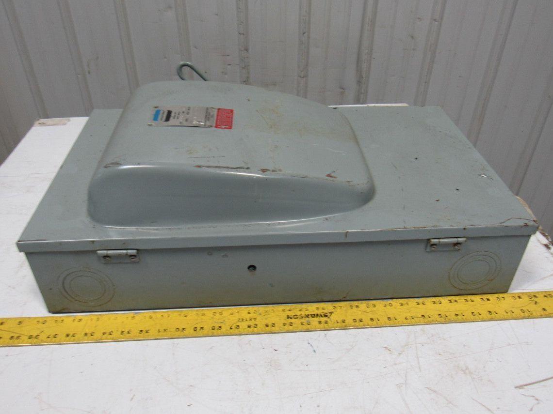 Crouse Hinds DF424A 200A 240V 3Ph 50HP Max Fusible Mechanical Disconnect