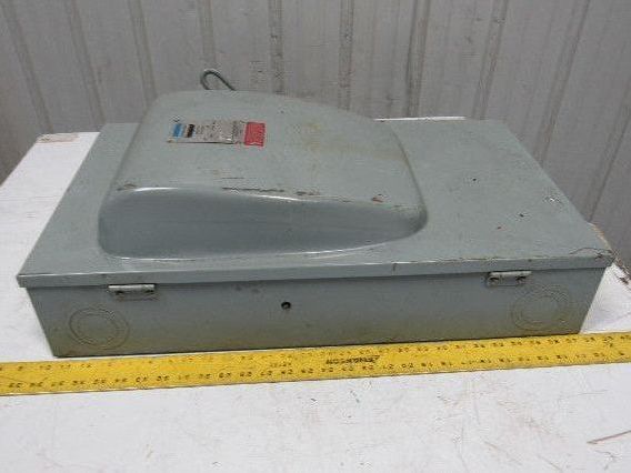 Crouse Hinds DF424A 200A 240V 3Ph 50HP Max Fusible Mechanical Disconnect