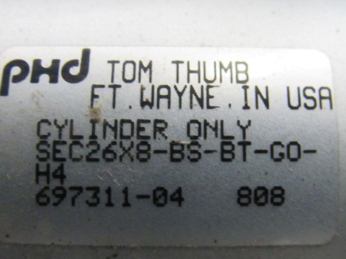 PHD SEC 26x8-BS-BT-G Pneumatic Linear Slide & Cylinder Assembly Up to 8" Stroke