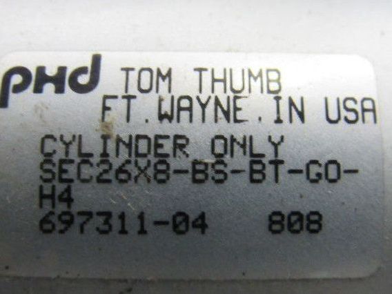 PHD SEC 26x8-BS-BT-G Pneumatic Linear Slide & Cylinder Assembly Up to 8" Stroke
