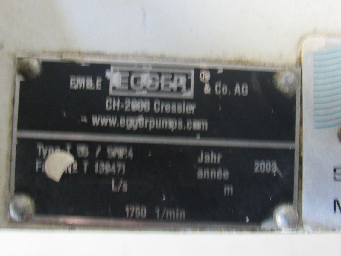 Egger T55 5HP.4 Turo 5Hp 1750RPM 2"x2-1/2"x8" Centrifugal Vertical Pump