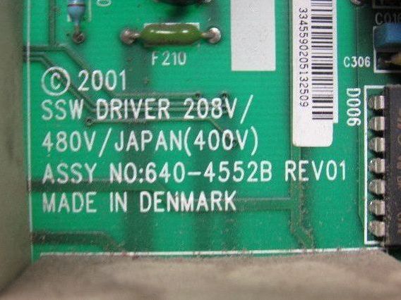APC Assy No. 640-4552B Rev 01 SW Driver 208/460V