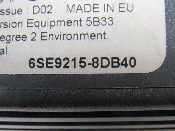 Siemens 6SE9215-8DB40 Micromaster Drive 4Hp 0-400Hz W/Interference Filter