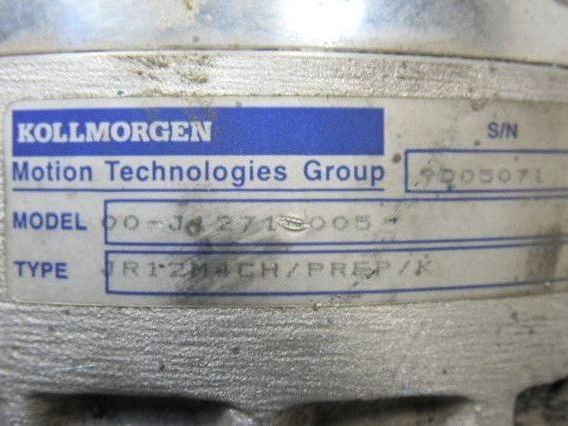 Kollmorgen JR12M4CH 60.8VDC .53Hp 3000RPM ServoDisc DC Motor 1/2" Shaft