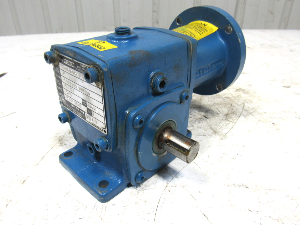 Cone Drive MH015A905-1-40 Gearbox 40:1 Reducer 3000/75rpm 0.5Hp LH 48 Frame