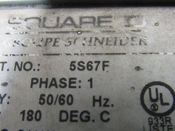 Square D 5S67F 440V Pri 110/240V Sec 1Ph 5kVa 50/60Hz Transformer