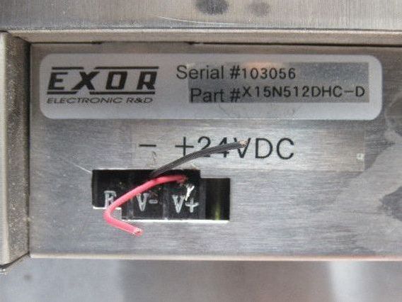 EXOR R&D X15N512DHC-D 15" Industrial Computer Monitor HMI 24VDC