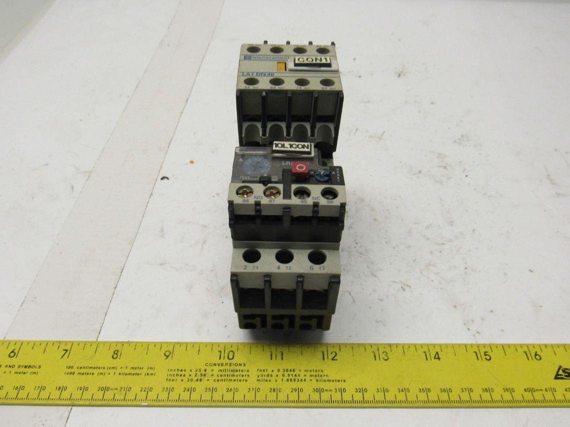 Telemecanique LC1 D09 10 600V 20A 7.5Hp 3Ph MAX Contactor Overload 120V Coil