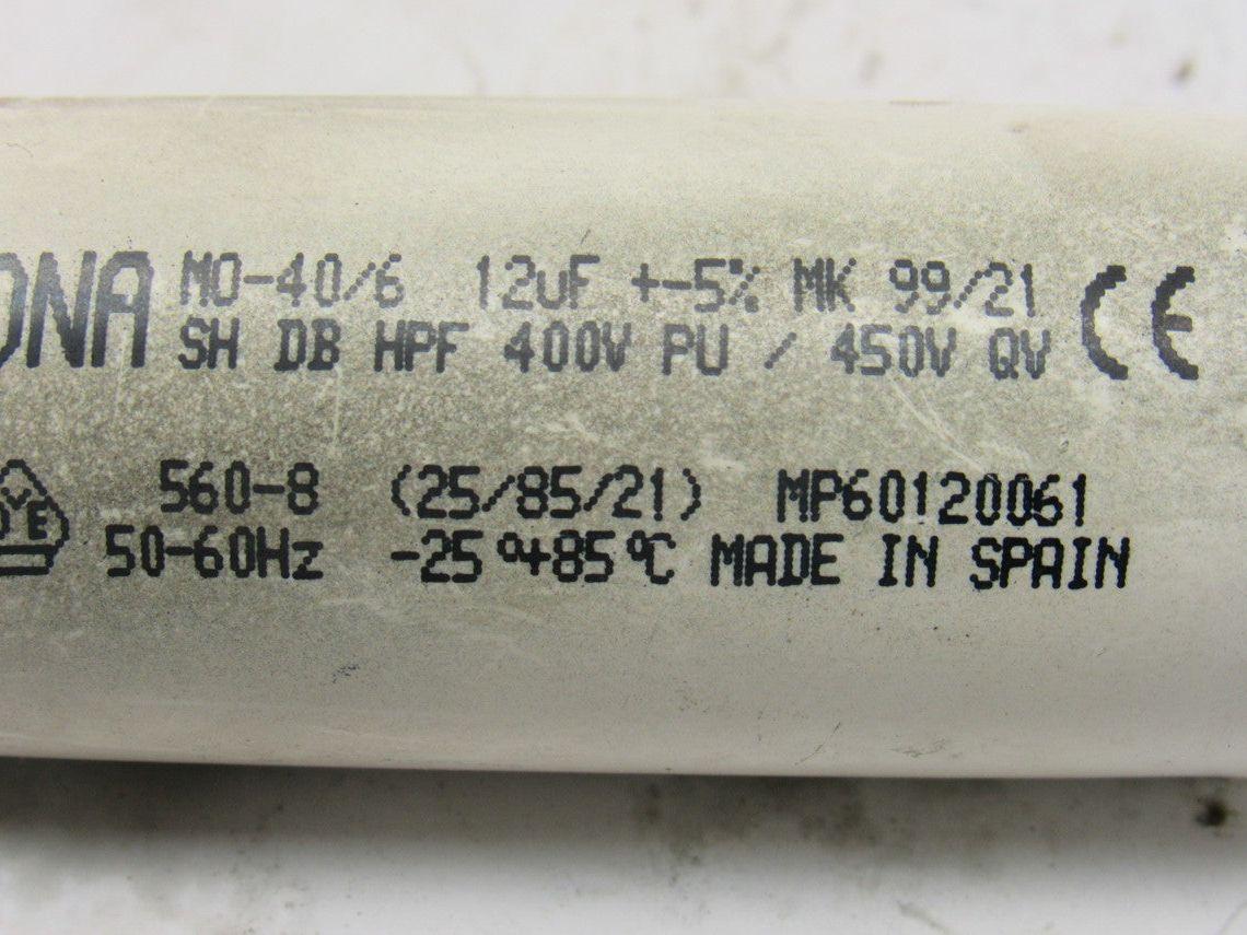 DNA MP60120061 12uF 50/60Hz Run Capacitor