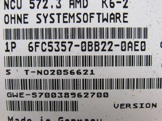 Siemens 6FC5357-0BB22-0AE0 Sinumerik 840D/DE NCU572.3 AMD K6-2 Module Card