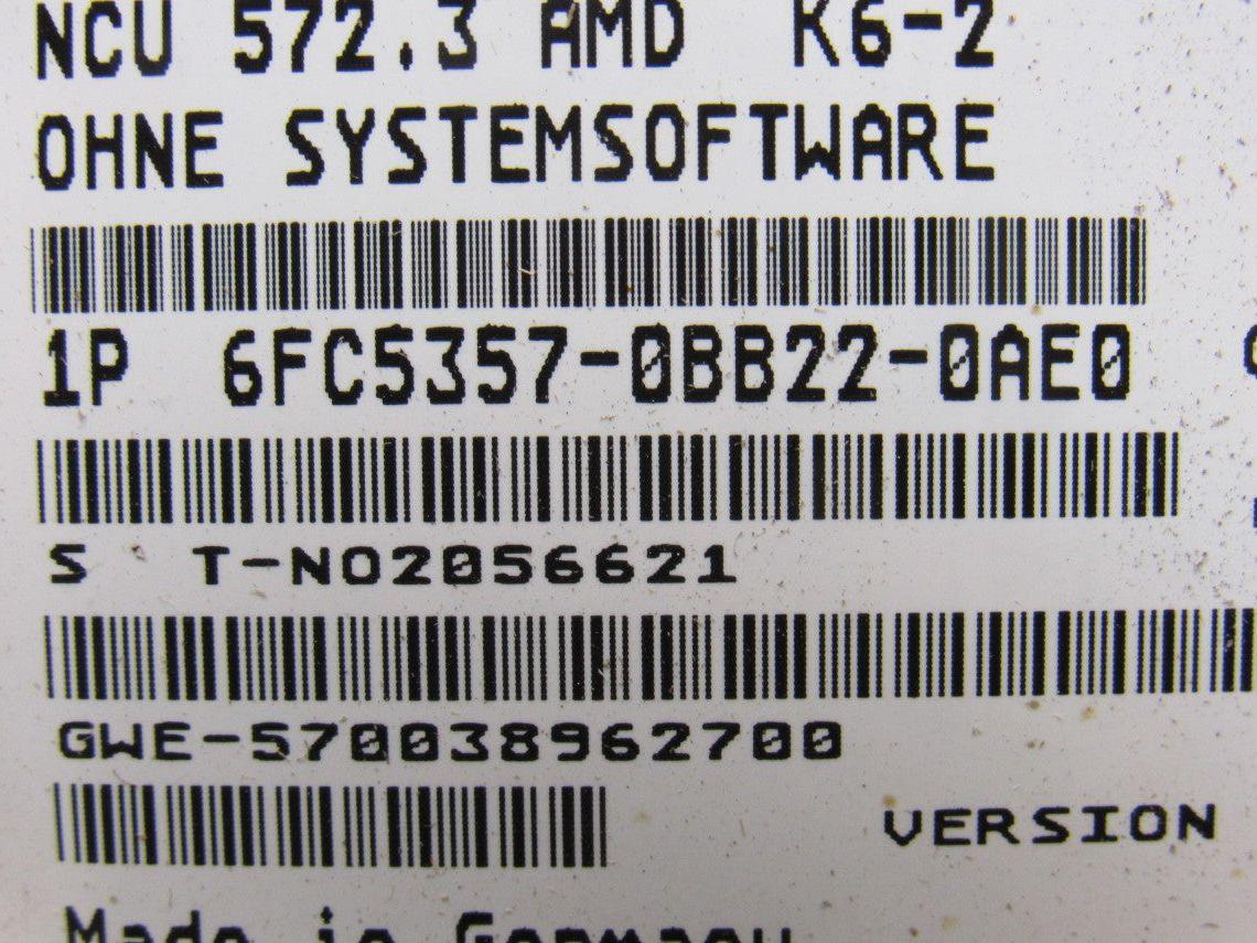 Siemens 6FC5357-0BB22-0AE0 Sinumerik 840D/DE NCU572.3 AMD K6-2 Module Card