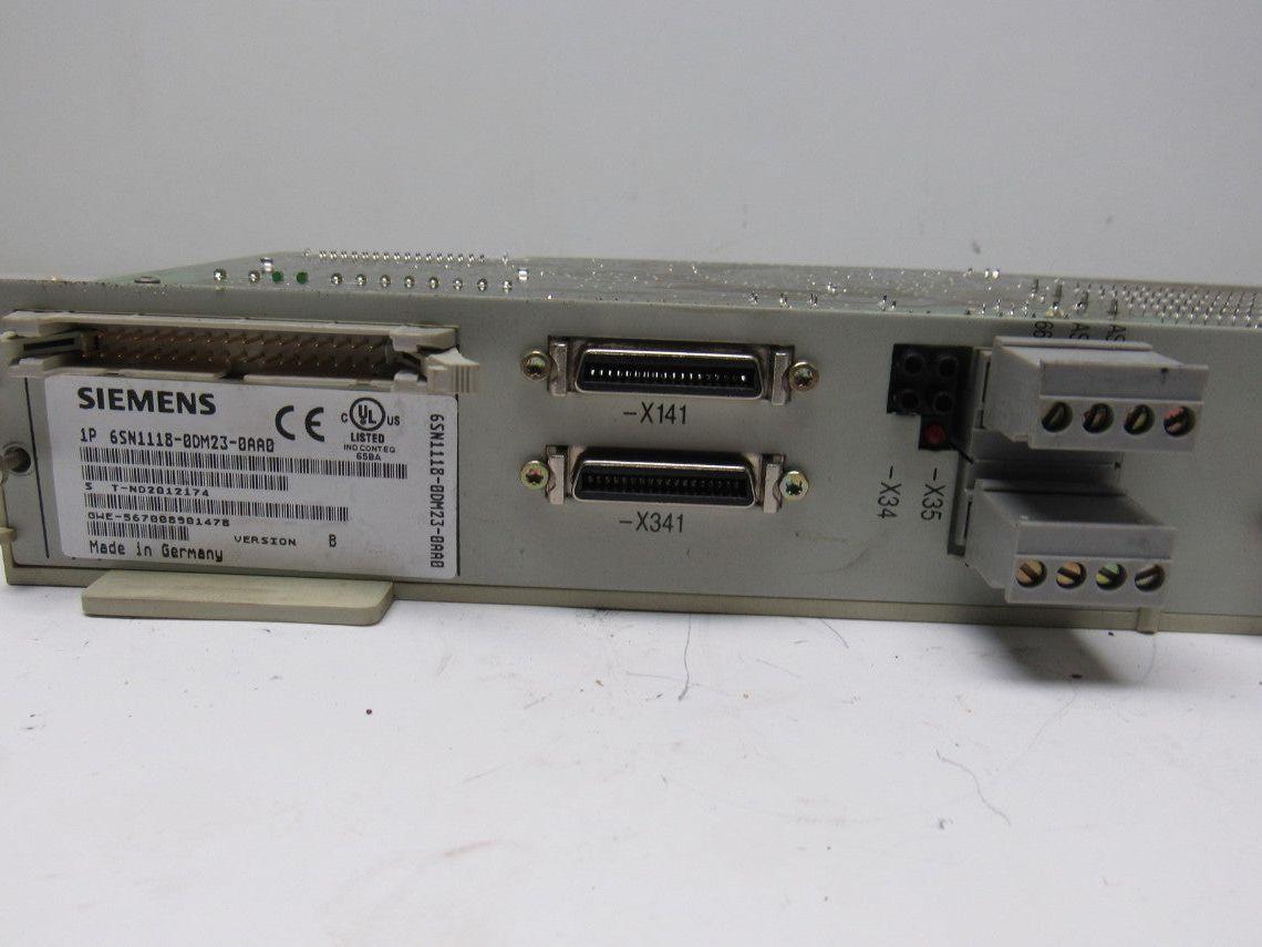 Siemens 6SN1118-0DM23-0AA0 Ver. D Simodrive Servo Amplifier Axis Module Card