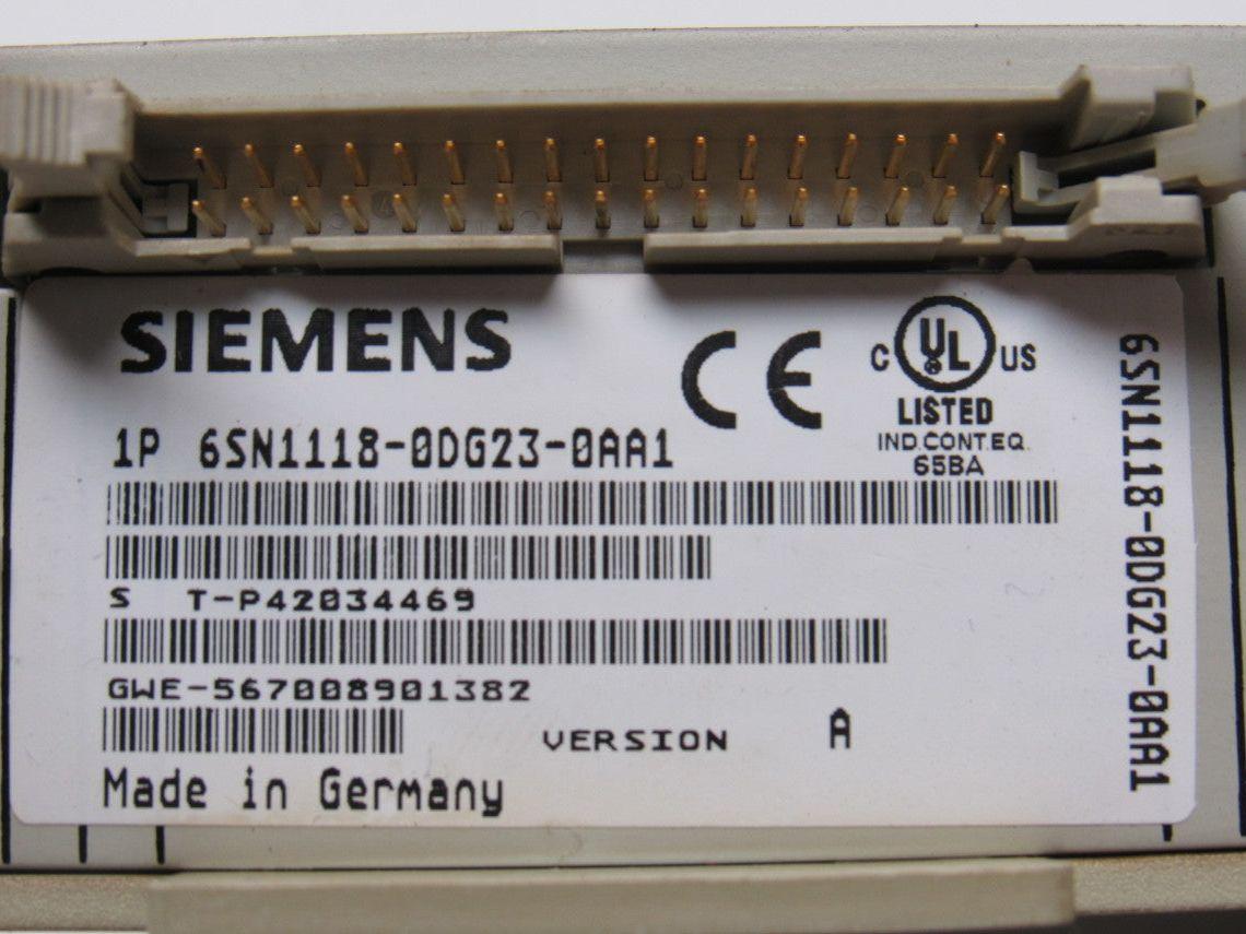 Siemens 6SN1118-0DG23-0AA1 Ver A Simodrive Module Card