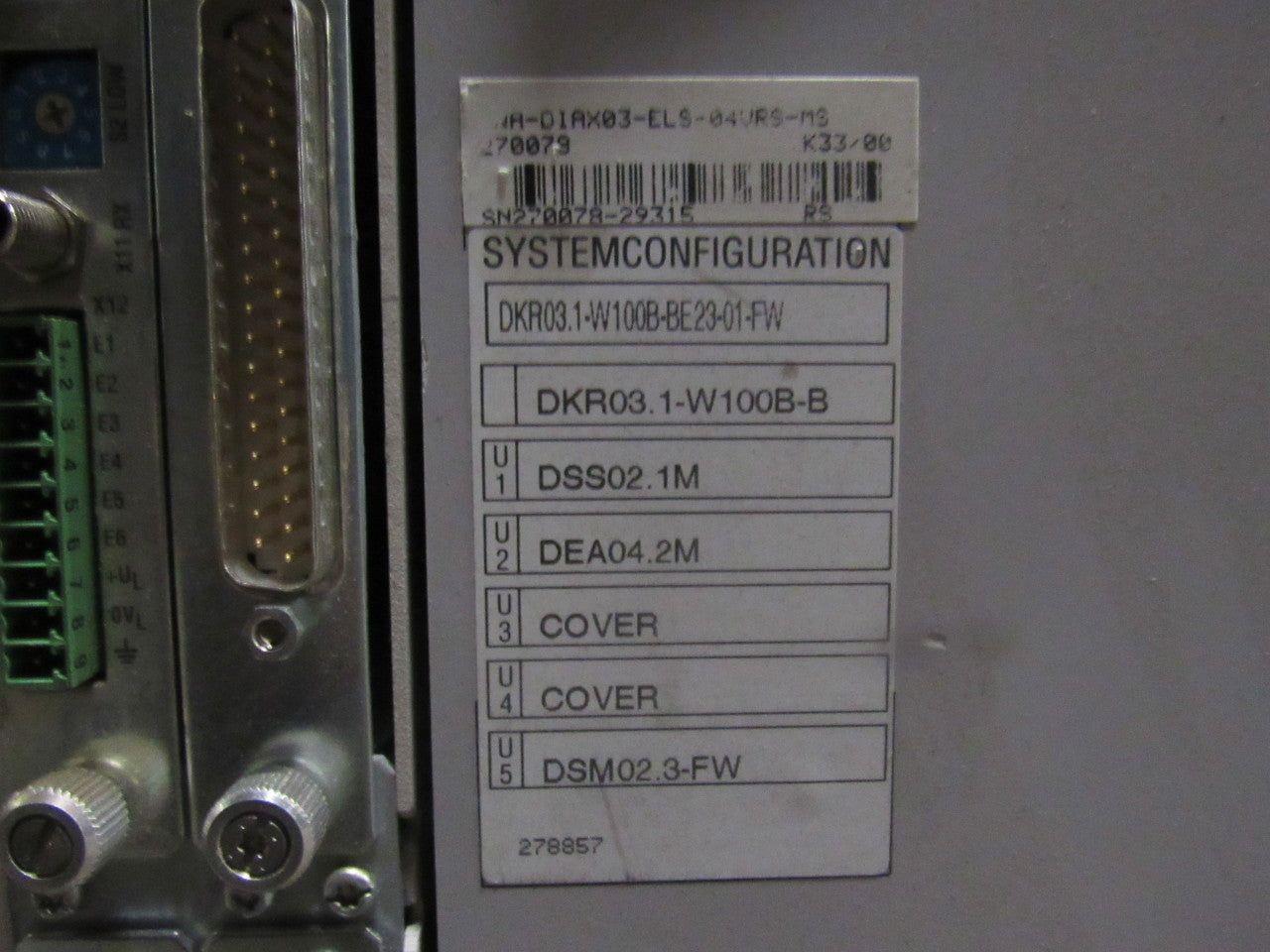 Rexroth Indramat FWA-DIAX03-ELS-04VRS-MS DKR03.1-W100B-B Servo Controller Drive