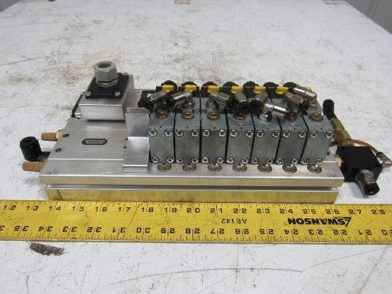 Rexroth 5777060220 5/2 Single Solenoid Valve Bank Manifold 24VDC Coil
