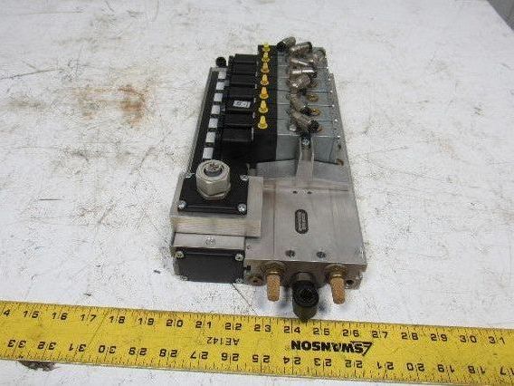 Rexroth 5777060220 5/2 Single Solenoid Valve Bank Manifold 24VDC Coil