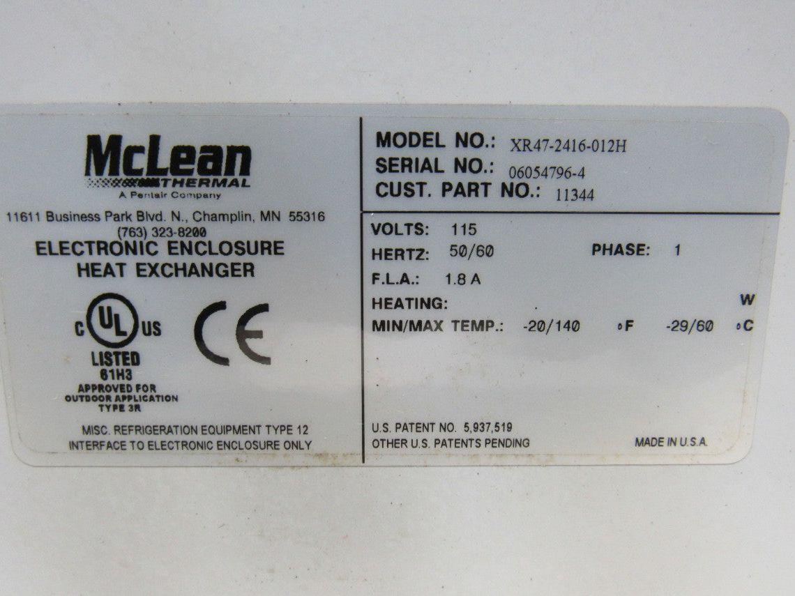 Hoffman XR47-2416-012H Electrical Enclosure Heat Exchanger Cooling Fan 115V