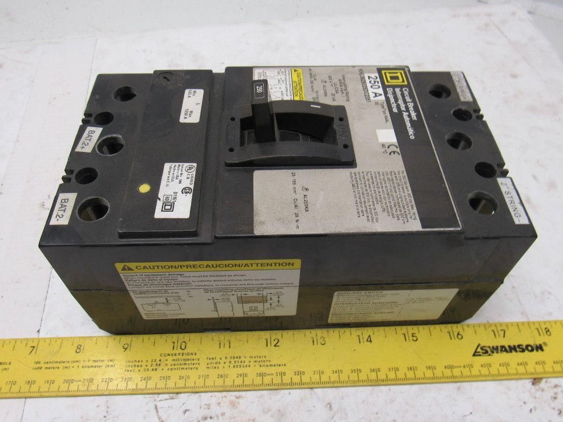 Square D KHL3625025DC2351 250A 3 Pole Circuit Breaker 500V DC