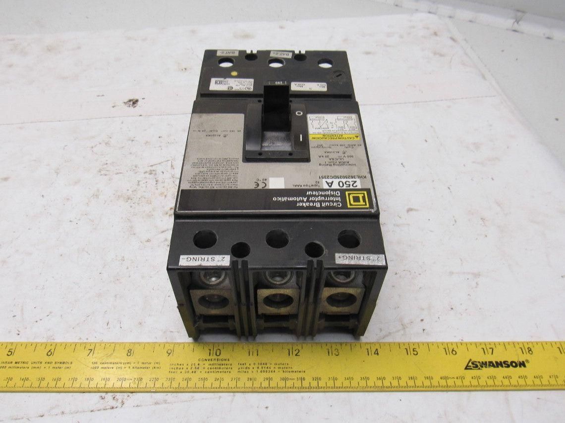 Square D KHL3625025DC2351 250A 3 Pole Circuit Breaker 500V DC