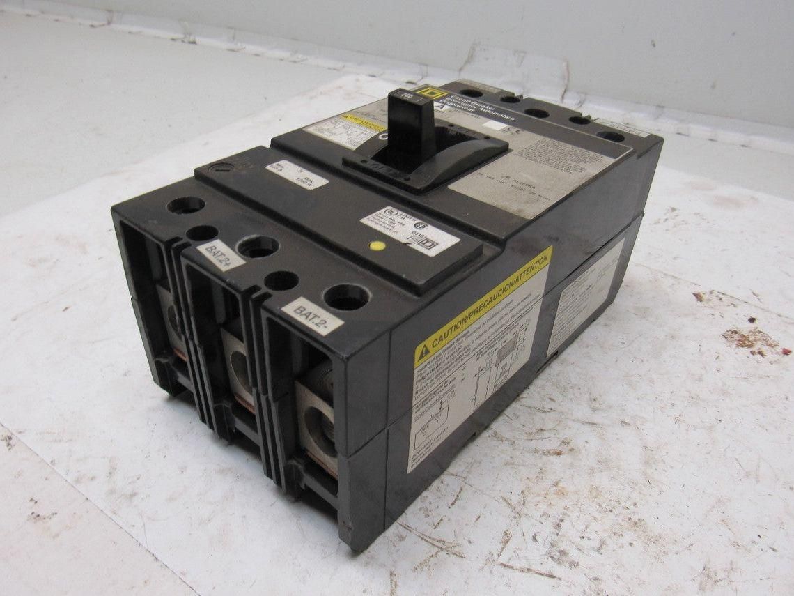 Square D KHL3625025DC2351 250A 3 Pole Circuit Breaker 500V DC