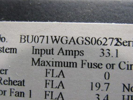 Libert BU071WGAGS060272 Liebert Upflow liquid Cooled AC 460v 3Ph