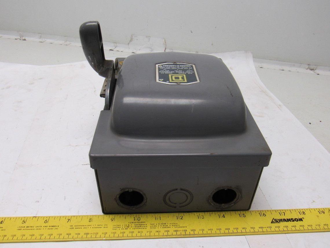 Square D A85351 3 Pole Fusible Safety Switch 30A 240V Max.